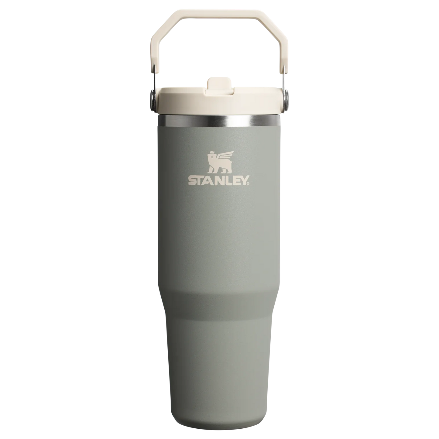 The IceFlow™ Flip Straw Tumbler | 30 OZ Sage Grey
