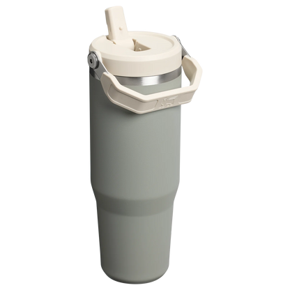 The IceFlow™ Flip Straw Tumbler | 30 OZ Sage Grey